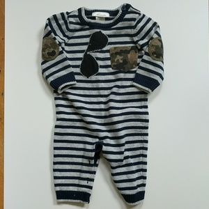 Boy's sweater knit striped one piece